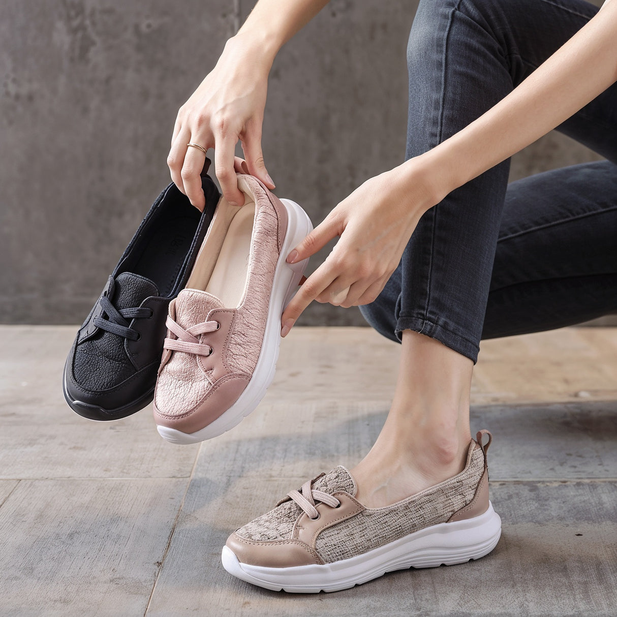Grace – Superwygodne Ortopedyczne Buty Wsuwane z Podparciem Łuku Stopy