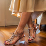 Eloria – Eleganckie Ortopedyczne Sandały z Kryształkami