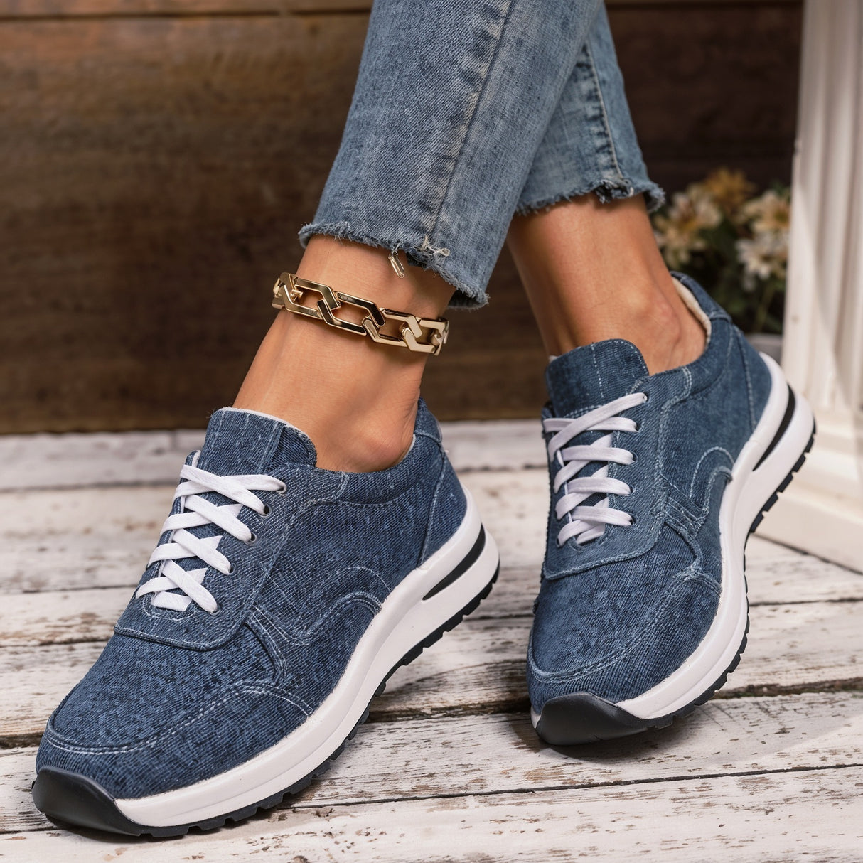 Virginia – Niezwykle Wygodne Ortopedyczne Sneakersy z Grubą Podeszwą dla Całodziennego Wsparcia